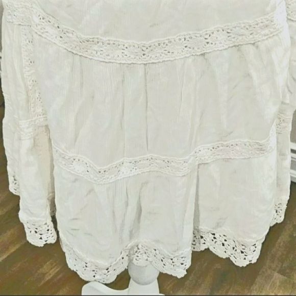 NWT GUESS White Crochet Embroidery White Dress - Picture 4 of 12